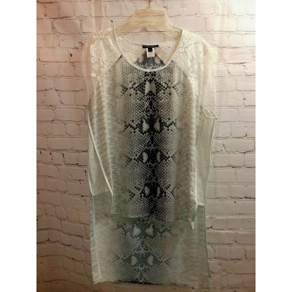 Alberto Makali Snake Print Asymmetrical Top Size XL - Picture 2 of 8
